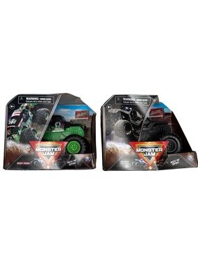 Spin Master Monster Jam Rev N Spin Grave Digger Soldier Fortune 1:43 NIB